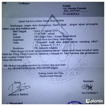 RosavieDellaFBT's tweet photo. @mudagenus ada undangan buat Remaja Pemuda GKJ NSK:D http://t.co/PhcspCxFEs