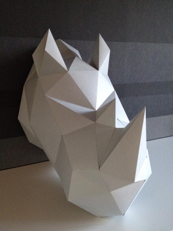 Nelleke_L's tweet photo. Zojuist gemaakt, Paper Rhino #assembli @NLOntwerpt, erg leuk eindresultaat http://t.co/qN7y1RLAKr
