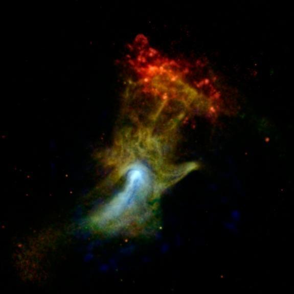 HuffPost's tweet photo. "Hand of God" spotted by NASA's NuSTAR telescope http://t.co/0ByJ2cxaNd http://t.co/MyckQTRV1g