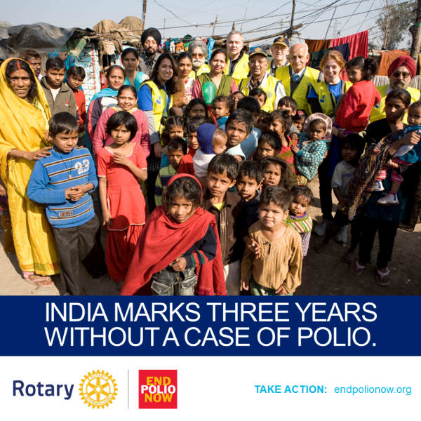 On Monday, #India celebrates three years polio free! Read more: bit.ly/1eKCeOi #endpolio