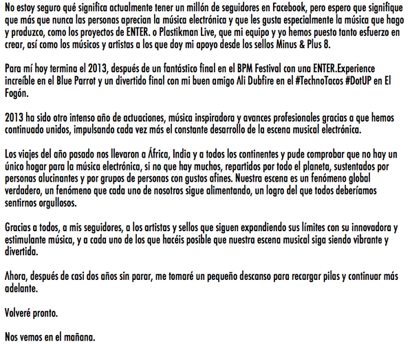 Volveré pronto. Nos vemos en el mañana. bit.ly/1cKtzf4