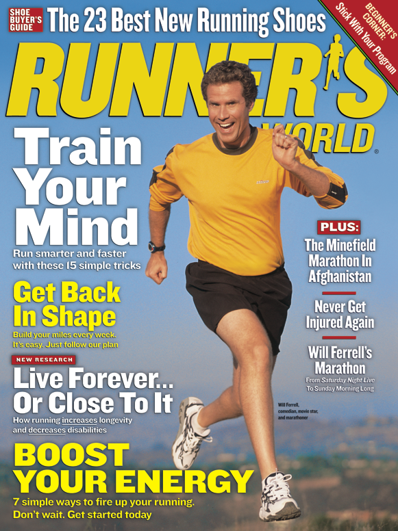 RunSkeletorRun's tweet photo. Searched my archive for this little treat! Will Ferrell on the @runnersworld cover--2003. #26.2 #runchat #crossfit http://t.co/2hW4vRkAYJ