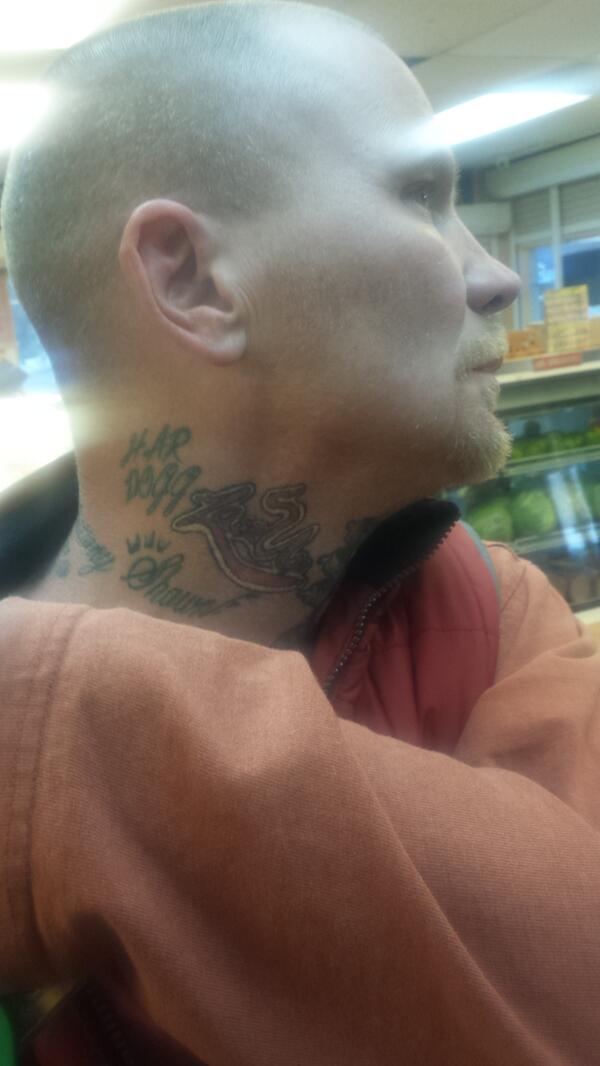 machinegunkelly's tweet photo. “@OhioHipHopAward: @machinegunkelly found one bro. Mgk tat chillin at the store. #laceup http://t.co/3oED0057et” sick!! Ltfu