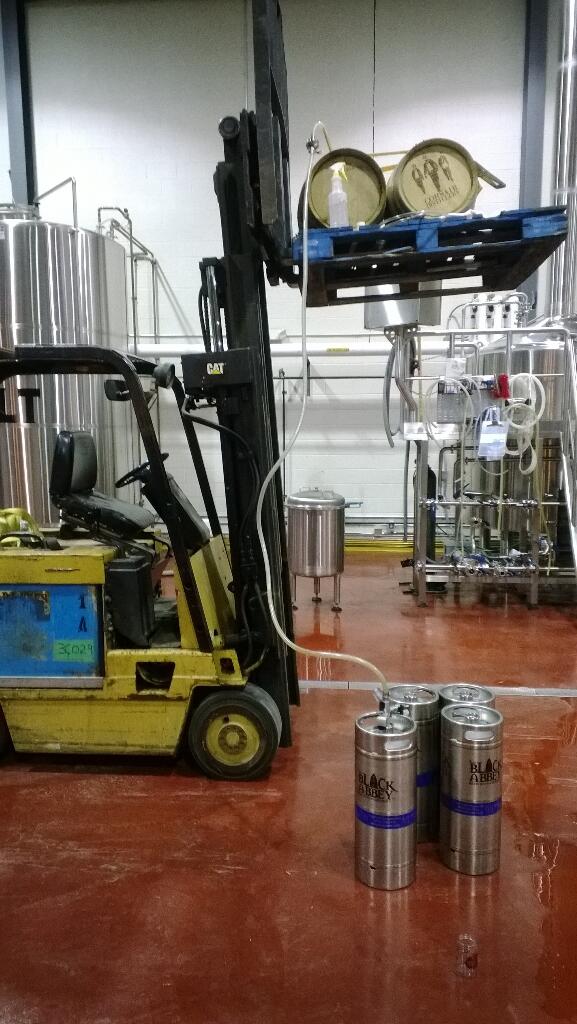 fledglingbrewer's tweet image. "Now where did I put that sanitizer?" RT @BlackAbbeyBrew: Kegging some @corsairartisan barrel aged goodies