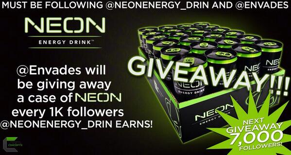 NeonEnergy_Drin's tweet image. If I missed anyone.. I will get you tomorrow. Thanks for all the support guys! You have been awesome.