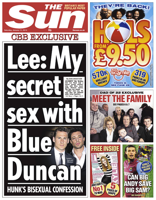 TJ_Bass316's tweet photo. “@SkyNews: SUN FRONT PAGE: "Lee: My secret sex with Blue Duncan" #skypapers http://t.co/42TfUIpuJO

😂😂😂😂😂 Duncan threw him under da Bus