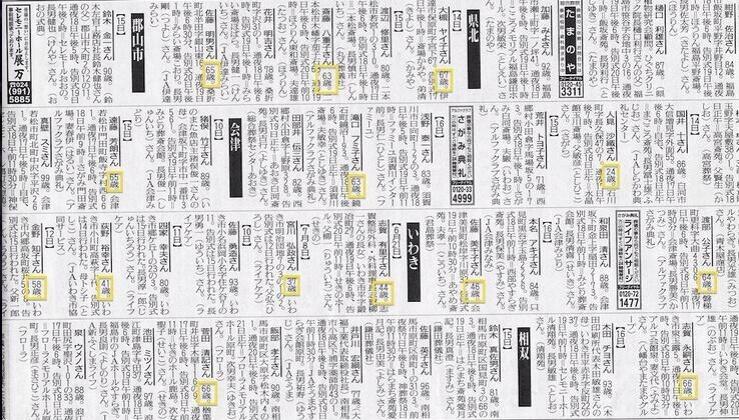 Nori 享年が若すぎる福島の新聞のお悔やみ欄 24歳 34歳 37歳 41歳 44歳 46歳 53歳 58歳 もう関東でも始って 同じ状況 Http T Co Dobiy0rtft Twitter