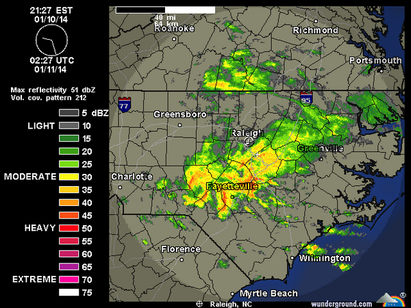 NCWXWorks's tweet photo. Light rain in east Raleigh now and about 0.5" in the gauge since 7am. Heavier rain moving in from the SE. #ncwx http://t.co/jAitvG6v1K