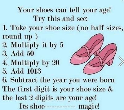 Your shoes can tell your age..
