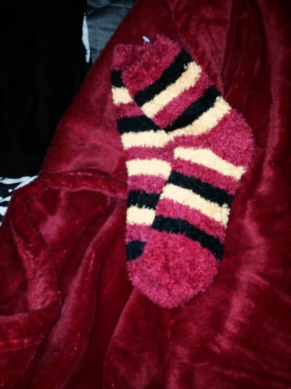 notvanesssa's tweet image. Thankful for Lynn Bixler because #fuzzysox #fuzzyblanket