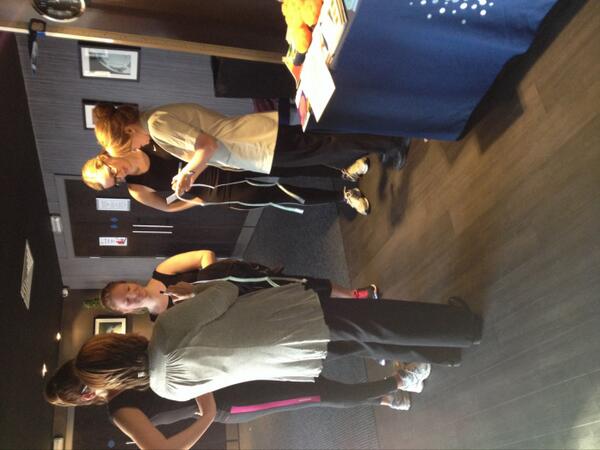 People at our #HealthMOT getting checked out by the Cancer Research Team! Come down and drop -in to get yours!