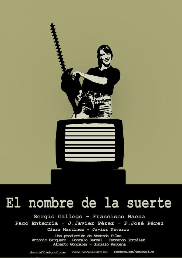 AbsurdaFilms's tweet photo. El jueves 16 de Enero a las 17:00 se proyectará 'El nombre de la suerte' en la @GalaFCOMencorto . Libre asistencia. http://t.co/YBV5kNDPtO
