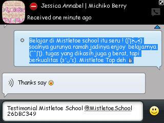 MistletoeSchool's tweet photo. Testimonial from Jessica Annabel :* :* :* thanks jess :* :* :* http://t.co/HZJiGUR3RR