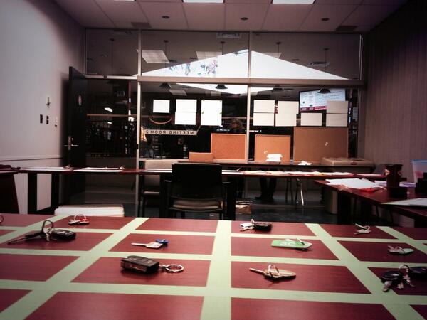 AEFinal's tweet image. Day 3! All set up in the office and enjoying all the cheering!