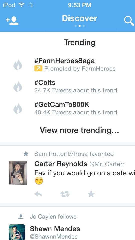 Ashley_Koehler3's tweet photo. @CameronDallas #GetCamTo800K is now trending on twitter http://t.co/sAQxqVZeBr