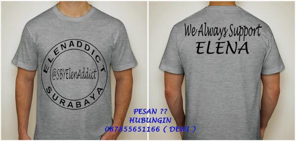 SBYElenAddict's tweet photo. Kaos elenaddict surabaya 70rb minat hubungin Dewi 087855651166 / 2a8c8cbd . Cc @BEXXA_E http://t.co/GE9A1lzAzX