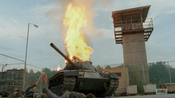 DarylFigure's tweet image. @TWDTank Sorry 'bout this but you ran over @PrisonFenceTWD, blew up @PrisonTowerTWD and shot at @ThePrisonTWD.