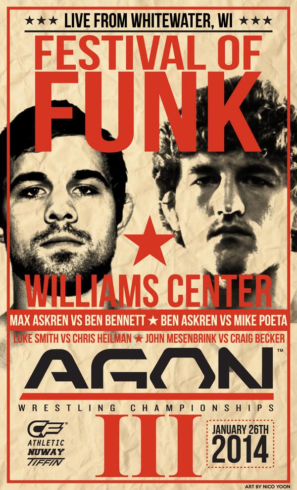 RT for chance to WIN #AGON3 Poster signed by <a href="/Benaskren/">Funky 🇺🇸🇺🇸🇺🇸</a> <a href="/MaxAskren/">Max Askren</a> &amp; Register #WinterClassic trackwrestling.com/tw/registratio…