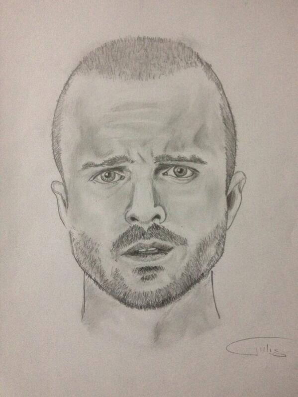 abbass_hsn's tweet photo. Done drawing @aaronpaul_8 as Jesse Pinkman. Best character ever hands down, bitch. #BreakingBad #jessepinkman #yo http://t.co/7CO3RPnJRW