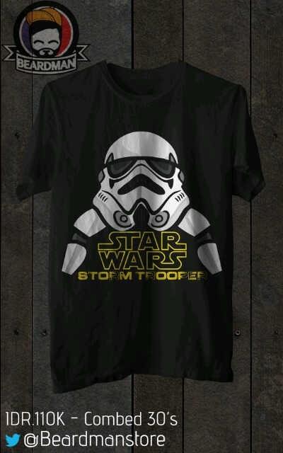 BEARDMANSTORE's tweet photo. Stormtrooper -star wars-BLACK- #starwars #beardman #clothing #tshirt http://t.co/XXp82mYJzA