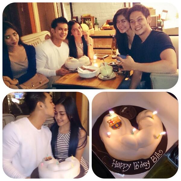 afdhal_10's tweet photo. thanks for bday suprise @FerlyPutra @luvfatma http://t.co/HwMjILsMas