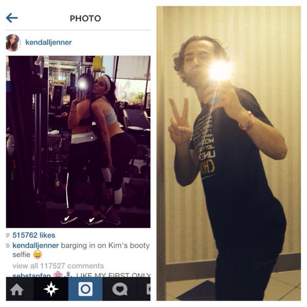 JoeyRadio's tweet image. If @KendallJenner can do this and get over half a million likes... I can too! #iSquat