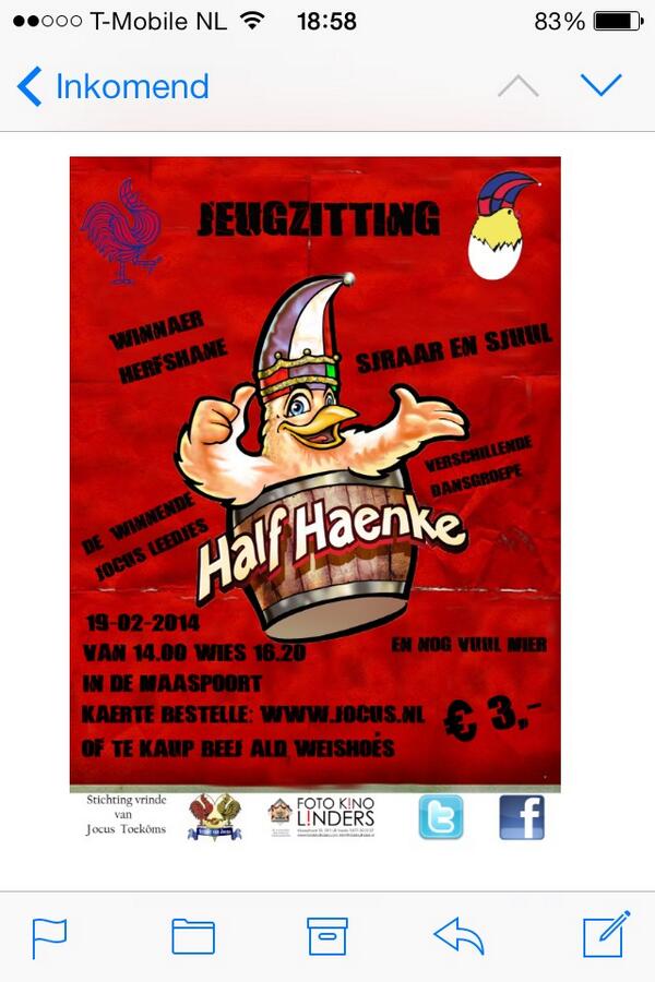 Samewerking <a href="/jocusvenlo/">Jocus Venlo</a> <a href="/jocustoekoms/">Jocus Toekôms</a> weej zien dr klaor veur, dich kumps toch ouk! #doordejeugveurdejeug #19-02-'14