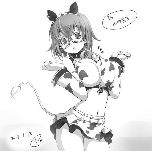 ISの山田先生らくがき。ゆのさんのリクエストでした。 