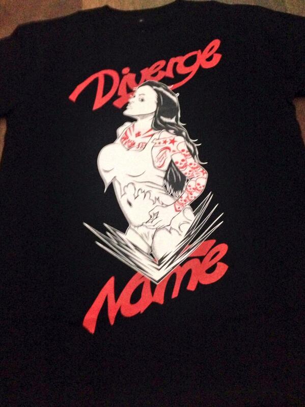 Reprinted on another tees colour