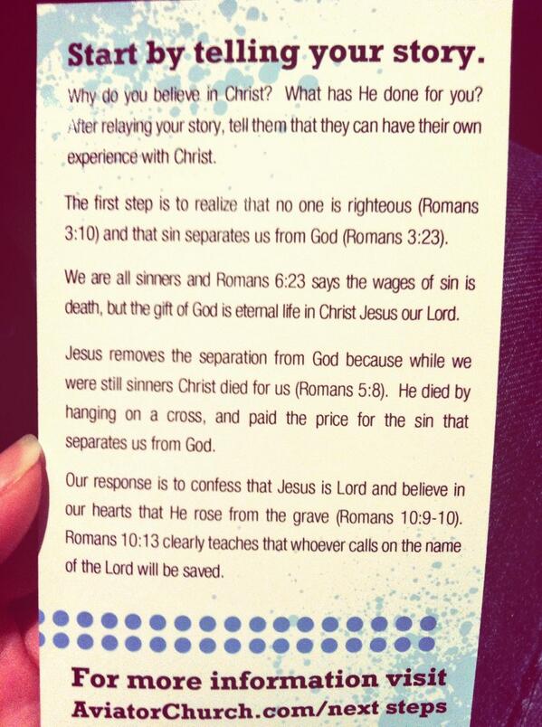 crkgbjess's tweet image. How to share you faith #AviatorChurch