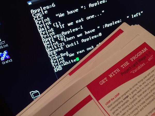 ruskin147's tweet photo. Learning something very Basic with the excellent @FUZE_Binary Raspberry Pi kit http://t.co/rgd9ty7Ejo