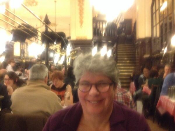 With <a href="/FranTargett/">Fran Targett</a> at Bouillon Chartier in Paris for birthday meal. Great atmosphere.