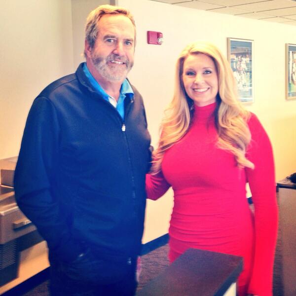 annieheilbrunn's tweet image. Oh hey, Dan Fouts in the press box ...