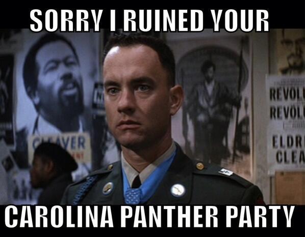 NFLRT's tweet photo. Colin Kaepernick to Panthers fans: http://t.co/c7YVNZki1X