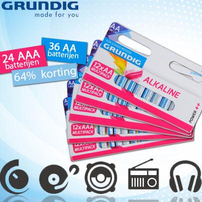 Vouchervandaag's tweet photo. #korting op #grundig #batterijen nu 60 AA en AAA batterijen voor €19,95 Bestel: http://t.co/okk8qbK4Pg http://t.co/0f7ufoLlly