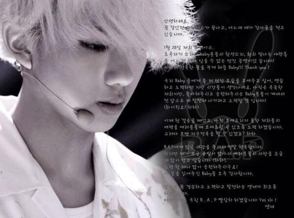 DaehyunThailand's tweet photo. {B.A.P Thanks to for 1st Showcase}
ต้นฉบับ #YOOYOUNGJAE #2YearsWithBAP http://t.co/9UOcJU7wQJ