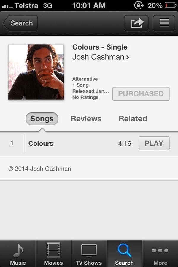 First single ever on iTunes ! #milestone