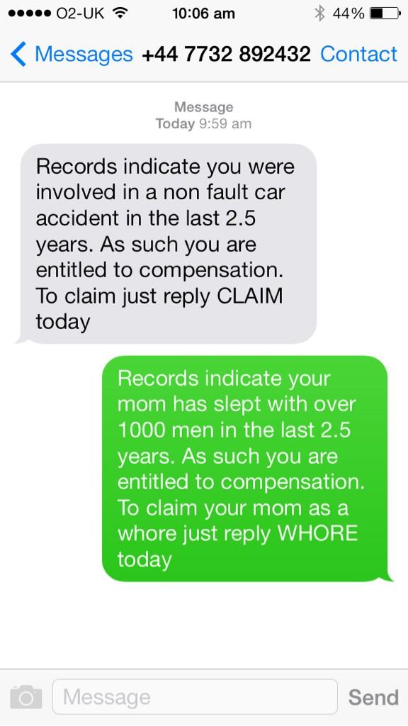 Asian_Security's tweet image. Thought id reply to this text with my own message. Where do they find my number? #annoying #junkmail