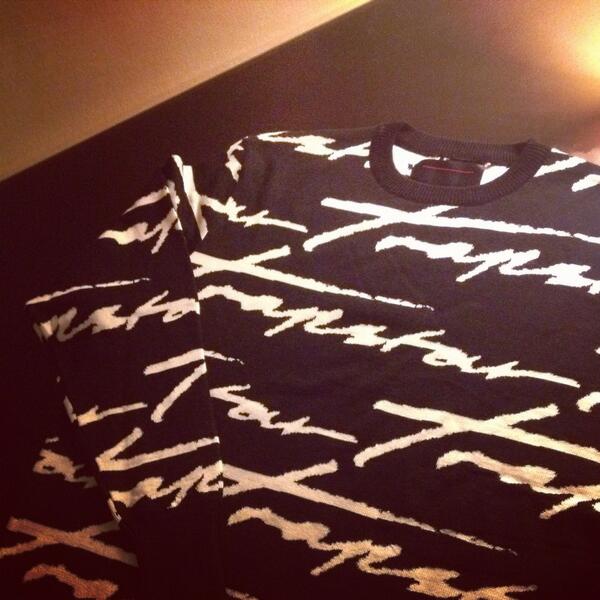 MikeyTrapstar's tweet photo. Live from a Dungeon not near you. I'm giving you a sneak peak of the 2014 knitwear. http://t.co/znn9mlVBA9