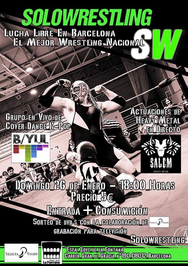 SWshows's tweet photo. Solo un día para disfrutar de la mejor lucha libre, de la mejor música! Un espectáculo que no te puedes perder! http://t.co/193GsDPl1D