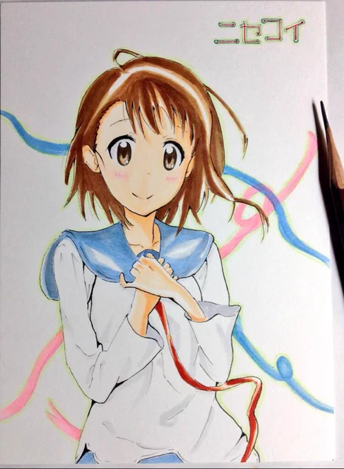 模写。ニセコイ。小野寺。#コピック#アナログ画絵を描いてますーよろしければお願いします! 
