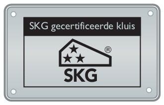 Nu ook SKG gecertificeerde kluizen verkrijgbaar. Kluis wordt getest met realistische inbraakproeven. Zie label