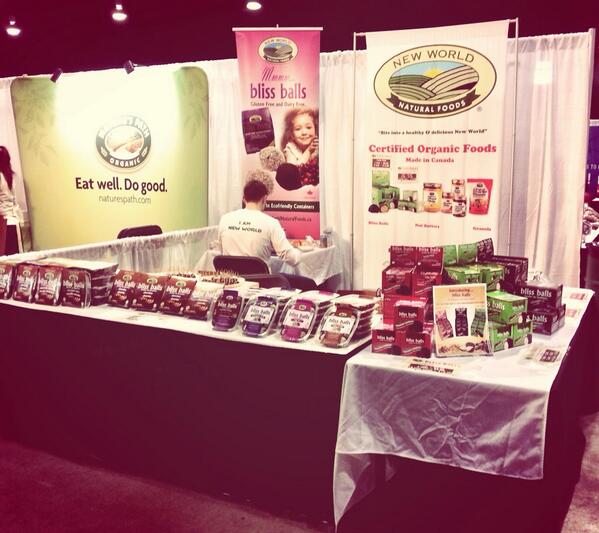 Blissballs's tweet photo. Let the gluten free madness begin! Come see us @GlutenFreeExpo1 @gfvancouver #pne http://t.co/XTnFfR4lnd