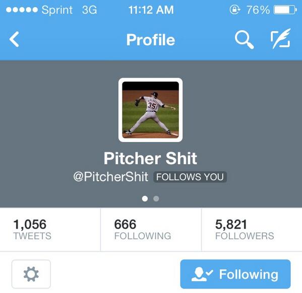 Ricky614's tweet photo. Since @PitcherShit followed me, am I famous now? http://t.co/fr3q1t5poQ