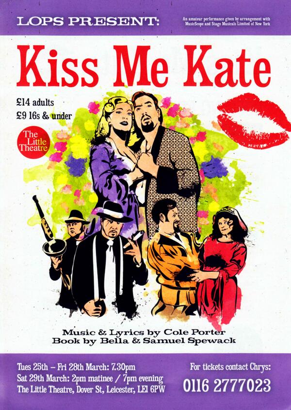 DavidToft1's tweet image. Get your tickets for the @LOPs Kiss Me Kate. Leicester Little Theatre, 25th - 29th March.Great show, great cast!