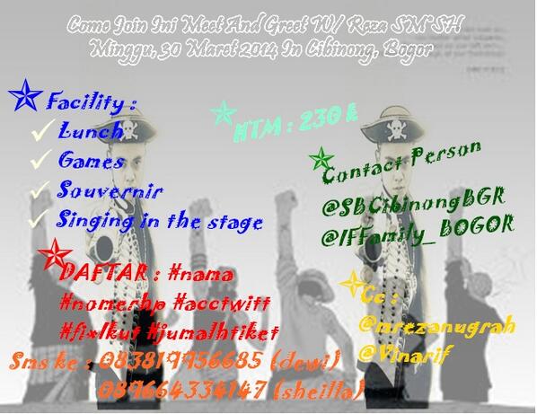 SBCibinongBGR's tweet photo. @PhotoTeja info kita lg ngadain M&amp;G w/ reza dicibinong bogor 30maret2014 moreinfo?cekfav!!=) http://t.co/WHDlMddbP5