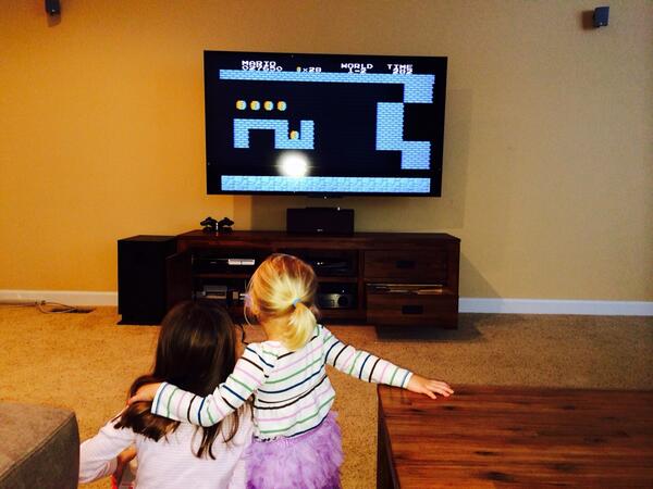egbaumgartner's tweet photo. Raising these girls the right way #SimplerTimes #MarioBros http://t.co/OWPHOenNoh