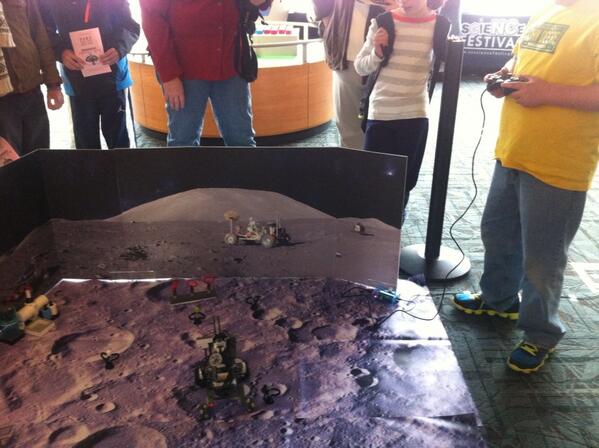 MJSorrell's tweet photo. Moonbots at Astronomy Days!@naturalsciences #ncscifest http://t.co/MveyQepCdQ