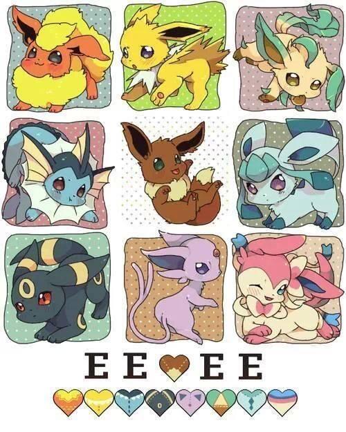 PokePicts's tweet photo. Eeveelutions http://t.co/cAIlTHaFIA