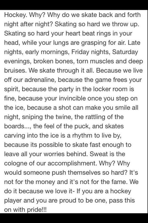 1stLineBanger's tweet photo. Every hockey player should retweet this http://t.co/9MX2iu8IqK